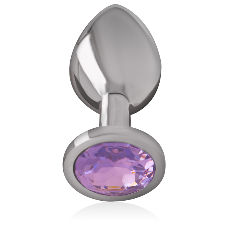 INTENSE - ALUMINUM METAL ANAL PLUG WITH VIOLET CRYSTAL SIZE M - Afbeelding 4