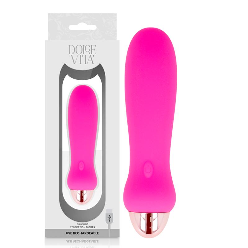 DOLCE VITA - RECHARGEABLE VIBRATOR FIVE PINK 7 SPEEDS - Afbeelding 3