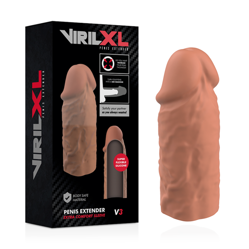 VIRILXL - LIQUID SILICONE V3 BROWN PENIS EXTENSION - Afbeelding 3