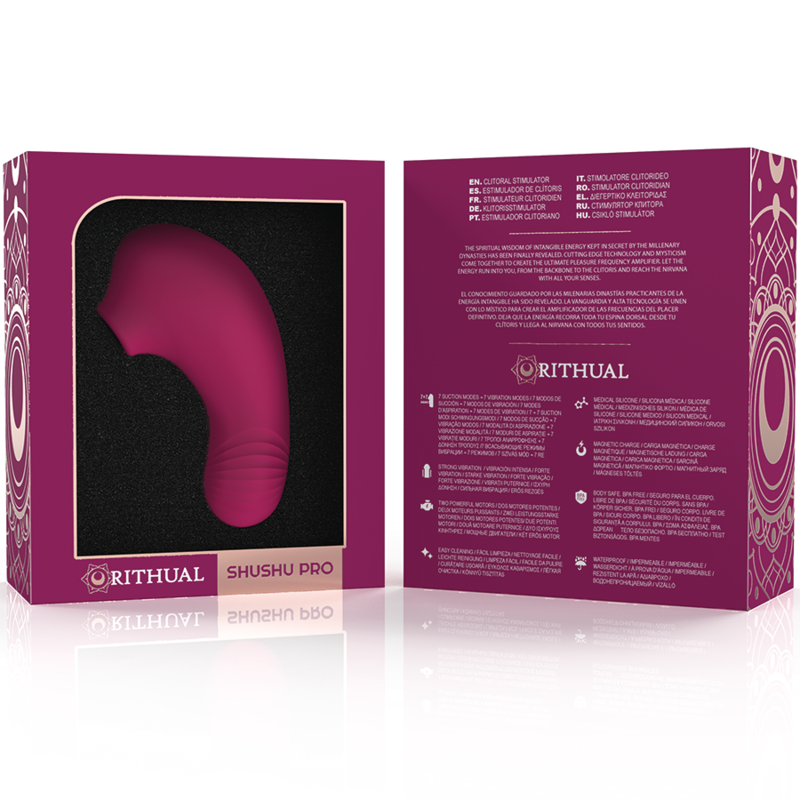 RITHUAL - SHUSHU PRO POCKET CLITORIS STIMULATOR 2 POWERFUL ORCHID MOTORS - Afbeelding 4