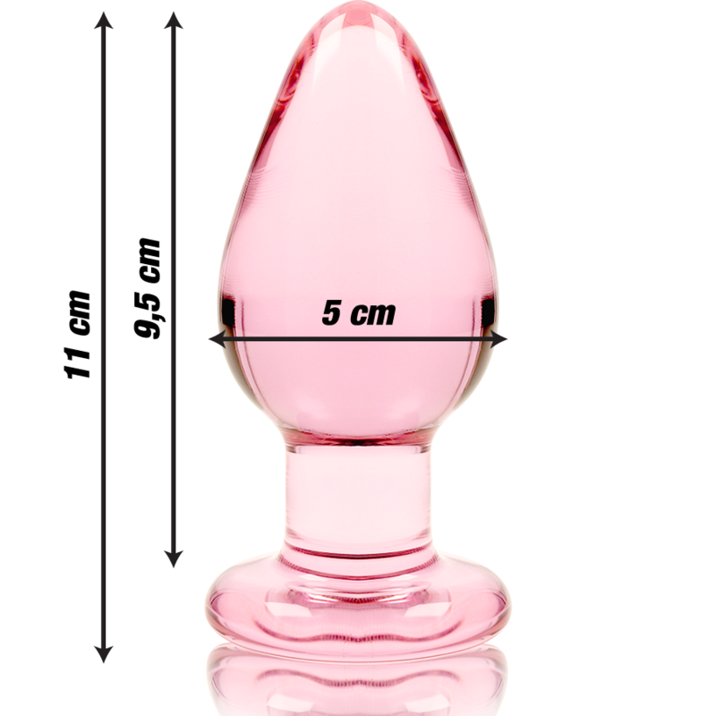 NEBULA SERIES BY IBIZA - MODEL 3 ANAL PLUG BOROSILICATE GLASS PINK 11 CM -O- 5 CM - Afbeelding 4
