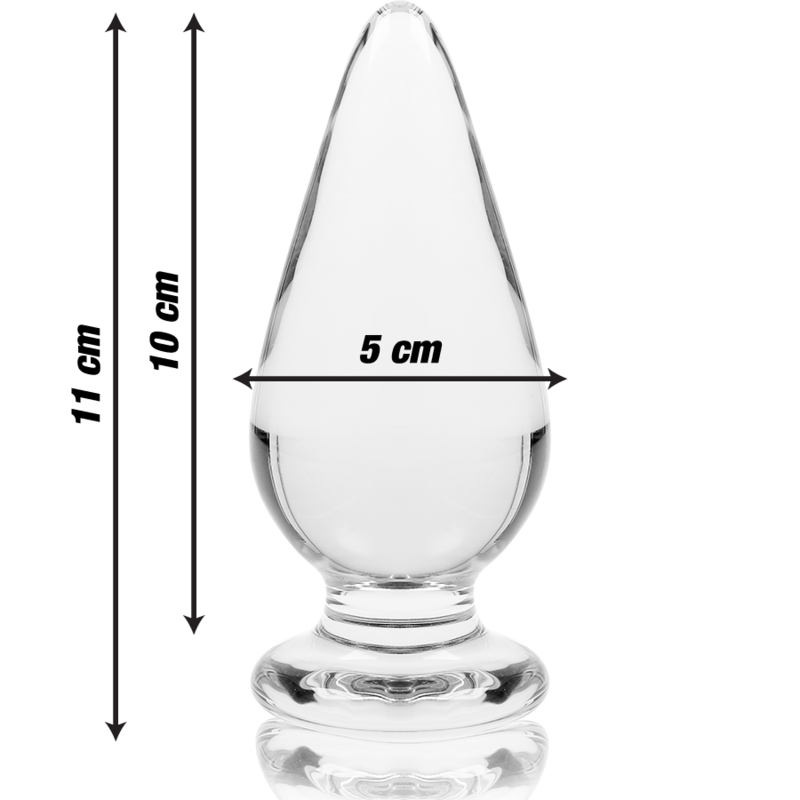 NEBULA SERIES BY IBIZA - MODEL 4 ANAL PLUG BOROSILICATE GLASS CLEAR 11 CM -O- 5 CM - Afbeelding 4