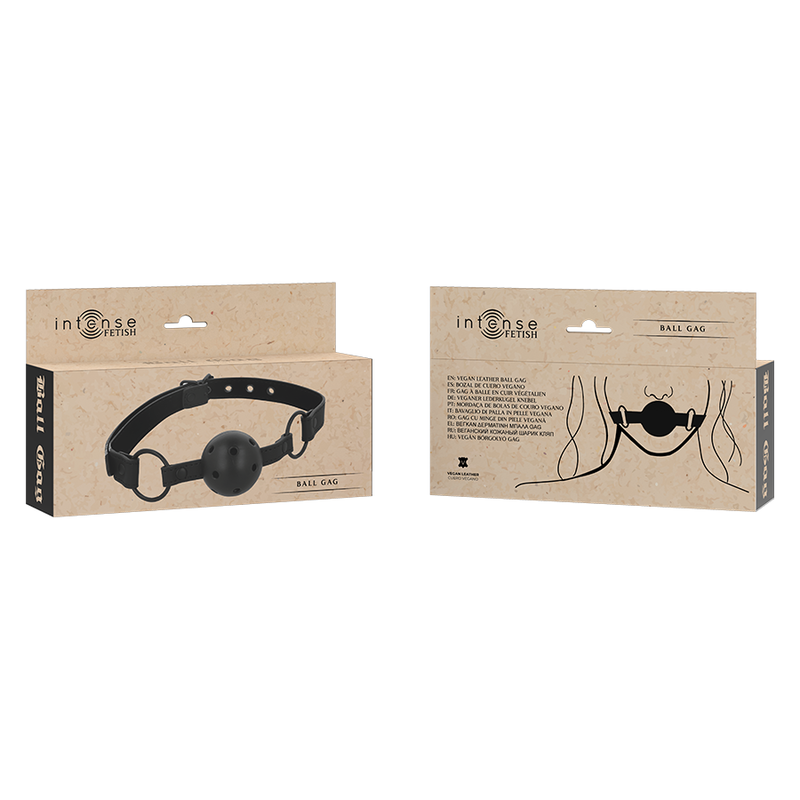 INTENSE - FETISH VEGAN LEATHER BALL GAG - Afbeelding 2