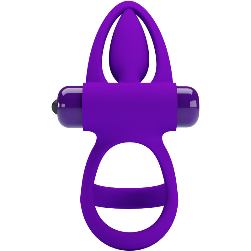 PRETTY LOVE - VIBRATOR RING 10 VIBRATIONS VIOLET SILICONE - Afbeelding 2