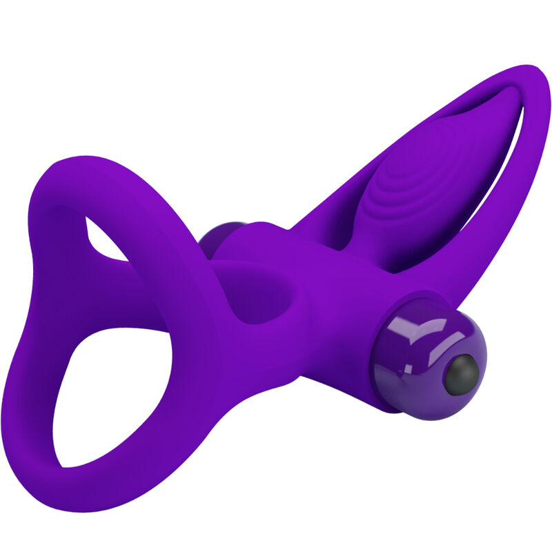 PRETTY LOVE - VIBRATOR RING 10 VIBRATIONS VIOLET SILICONE - Afbeelding 4