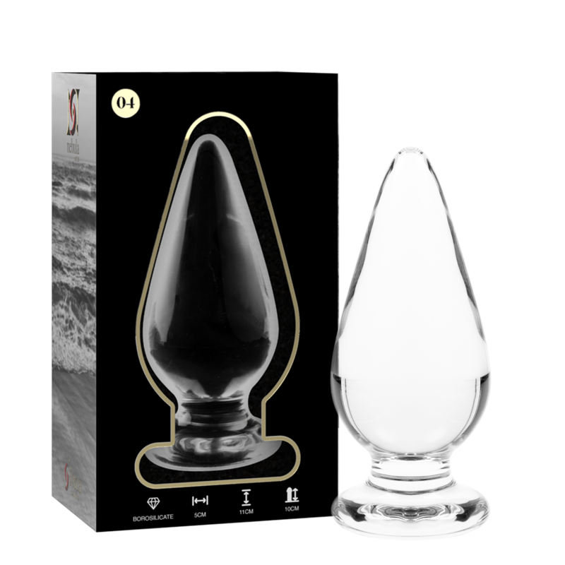NEBULA SERIES BY IBIZA - MODEL 4 ANAL PLUG BOROSILICATE GLASS CLEAR 11 CM -O- 5 CM - Afbeelding 2