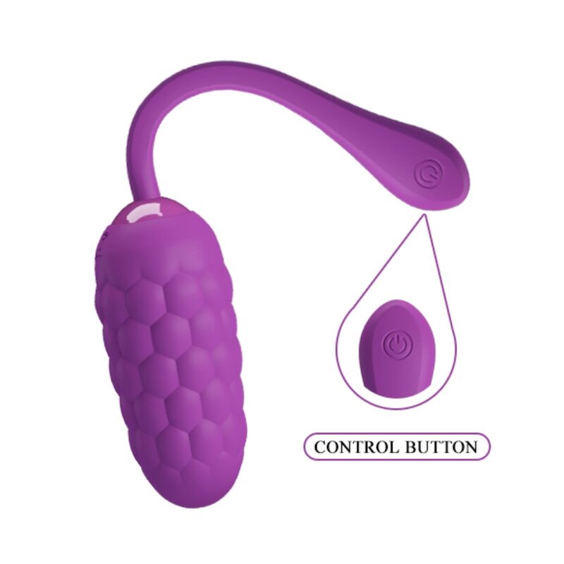 PRETTY LOVE - VIBRATING EGG WITH PURPLE RECHARGEABLE MARINE TEXTURE - Afbeelding 3
