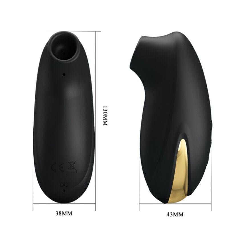 PRETTY LOVE - LUXURY RECHARGEABLE SUCTION MASSAGER BLACK - Afbeelding 4