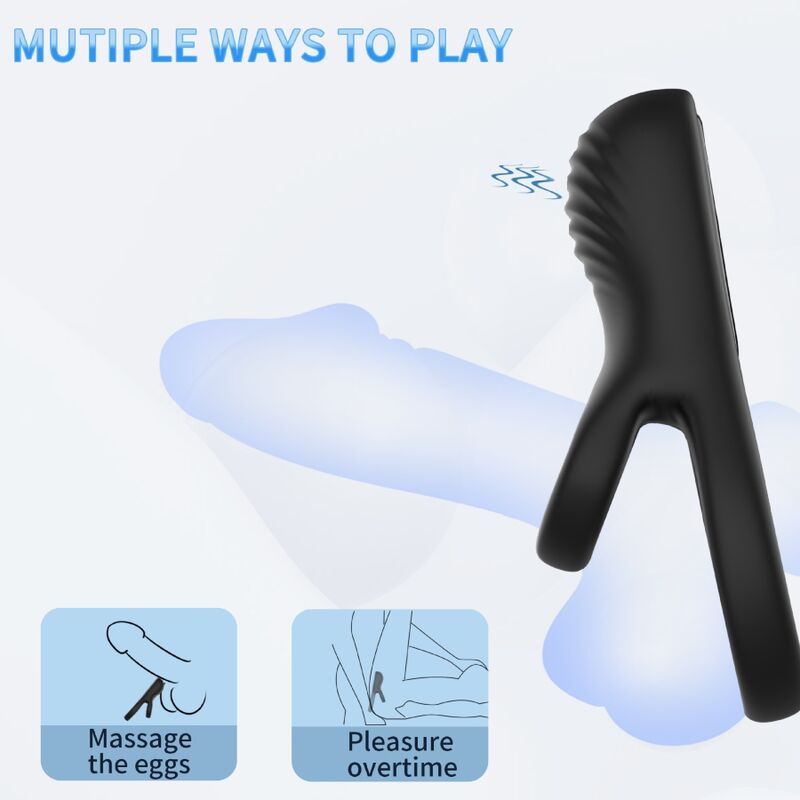 ARMONY - DOUBLE RING VIBRATOR BLACK - Afbeelding 4