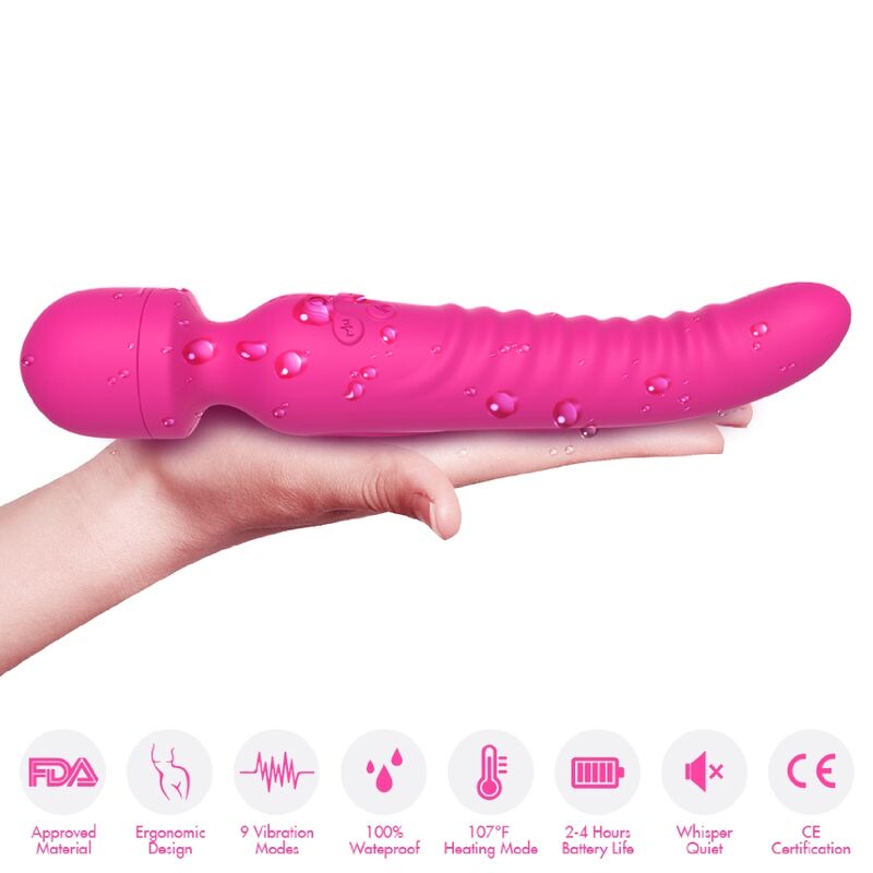 ARMONY - MISSION MASSAGER & VIBRATOR HEAT EFFECT FUCHSIA - Afbeelding 2