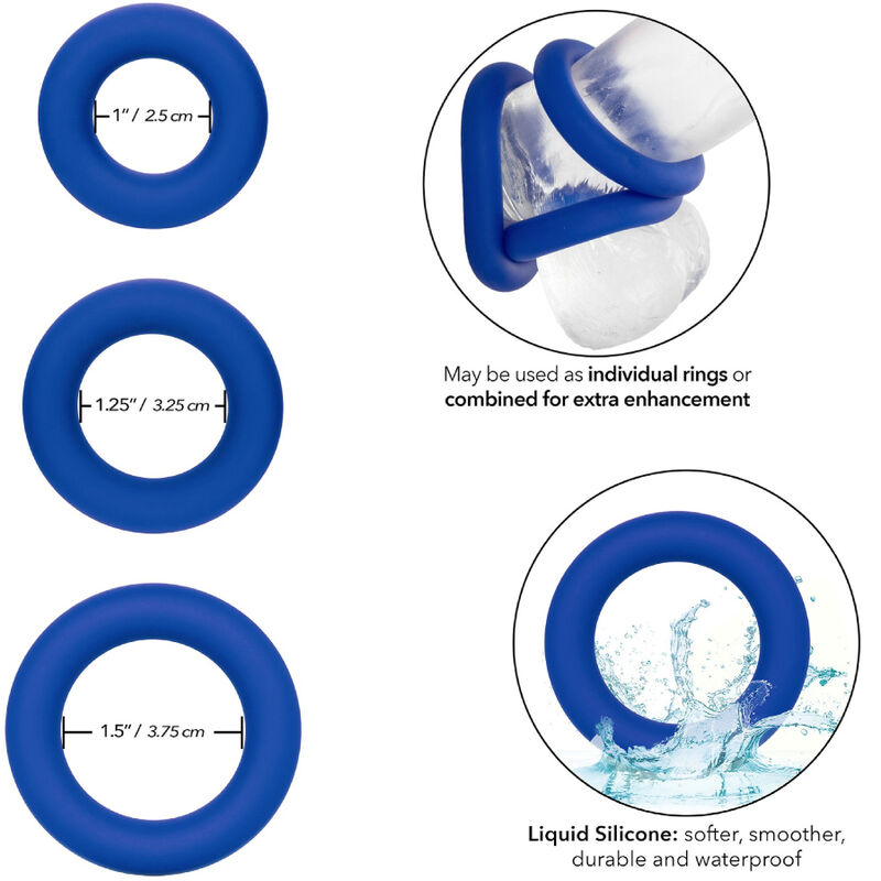 CALEXOTICS - ADMIRAL COCK RING SET BLUE - Afbeelding 2