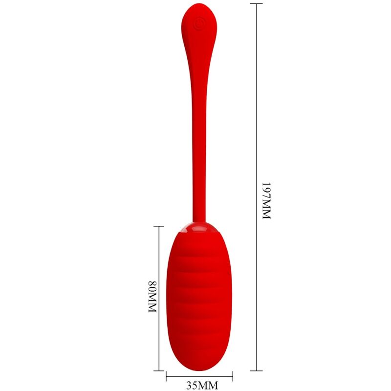 PRETTY LOVE - KIRK RECHARGEABLE VIBRATING EGG RED - Afbeelding 6