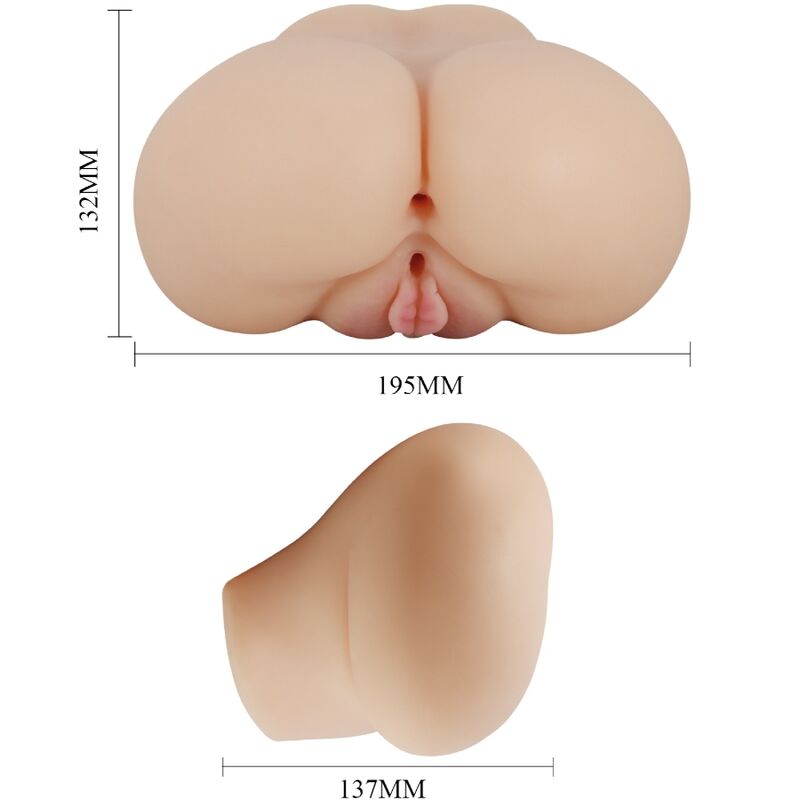 CRAZY BULL - REALISTIC VAGINA AND ANUS LUNA VIBRATOR - Afbeelding 6