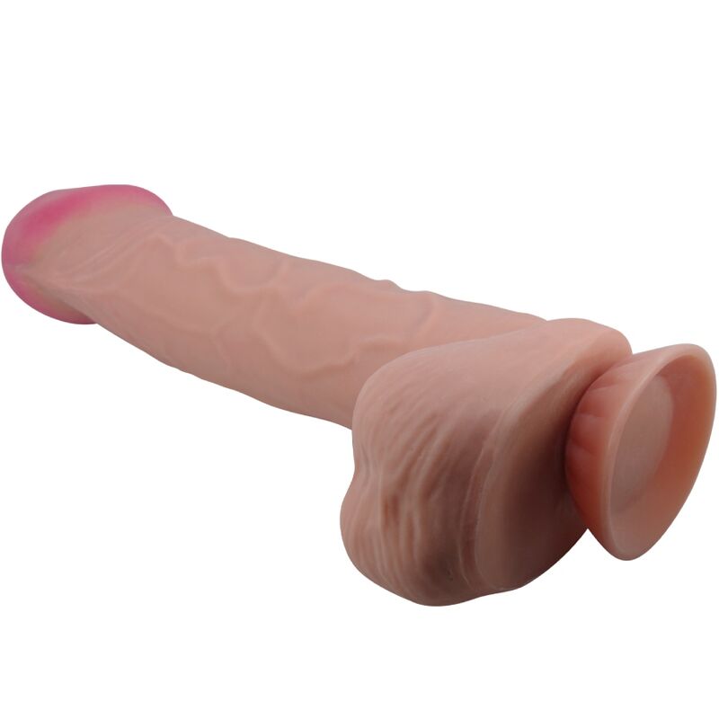 PRETTY LOVE - SLIDING SKIN SERIES REALISTIC DILDO WITH SLIDING SKIN SUCTION CUP BROWN 26 CM - Afbeelding 2