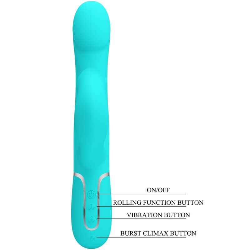 PRETTY LOVE - RABBIT VIBRATOR PEARLS AQUA GREEN - Afbeelding 8
