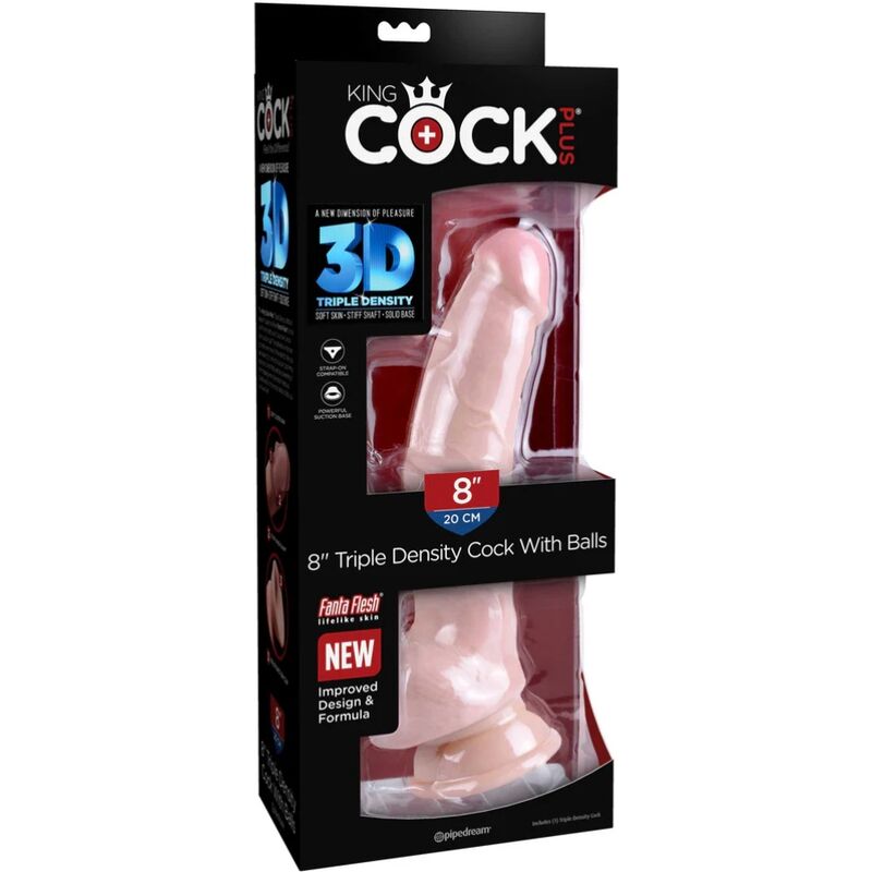 KING COCK - TRIPLE DENSITY DILDO 18.4 CM - Afbeelding 2