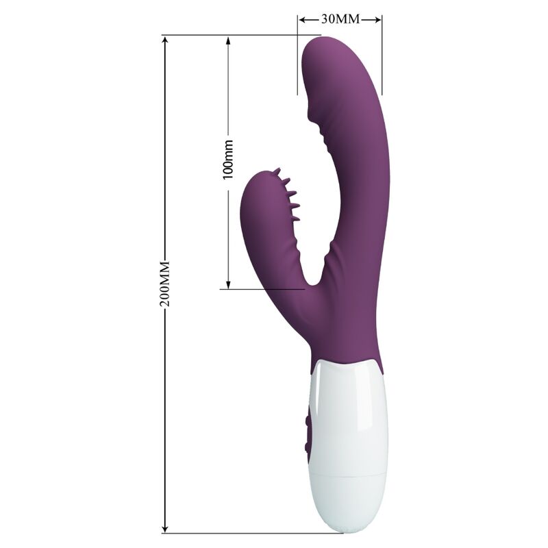 PRETTY LOVE - ANDRE RABBIT VIBRATOR & G-POINT STIMULATOR PURPLE - Afbeelding 3