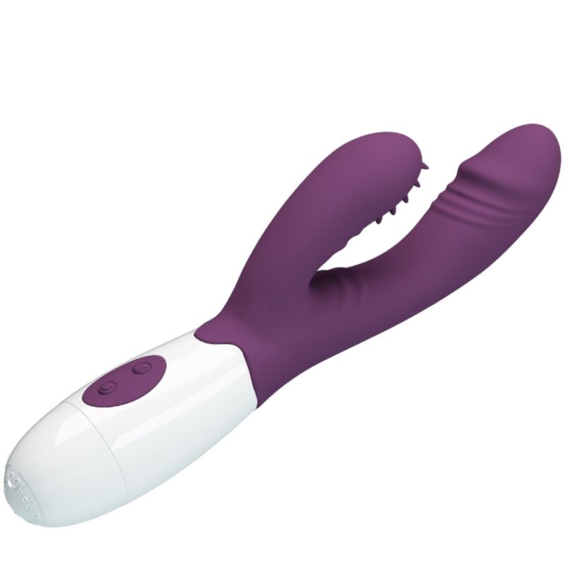 PRETTY LOVE - ANDRE RABBIT VIBRATOR & G-POINT STIMULATOR PURPLE - Afbeelding 5