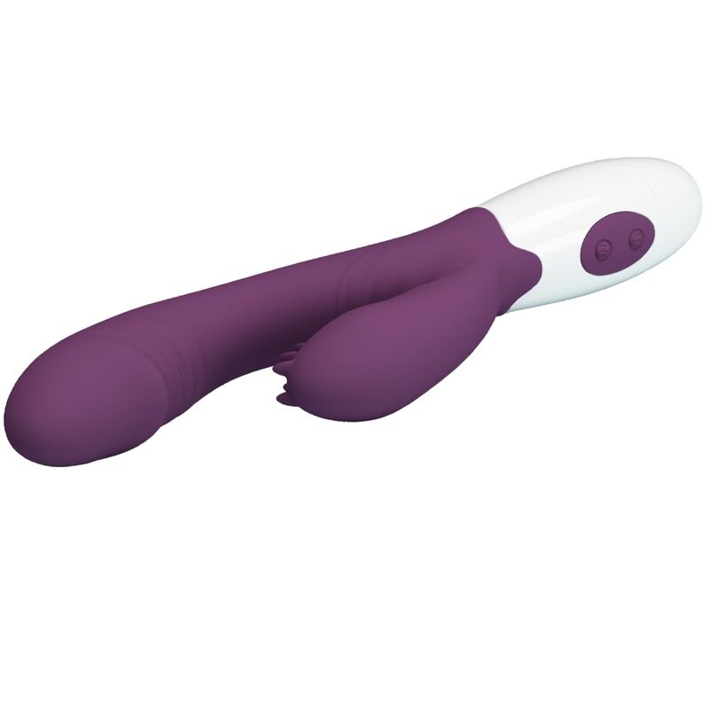 PRETTY LOVE - ANDRE RABBIT VIBRATOR & G-POINT STIMULATOR PURPLE - Afbeelding 8