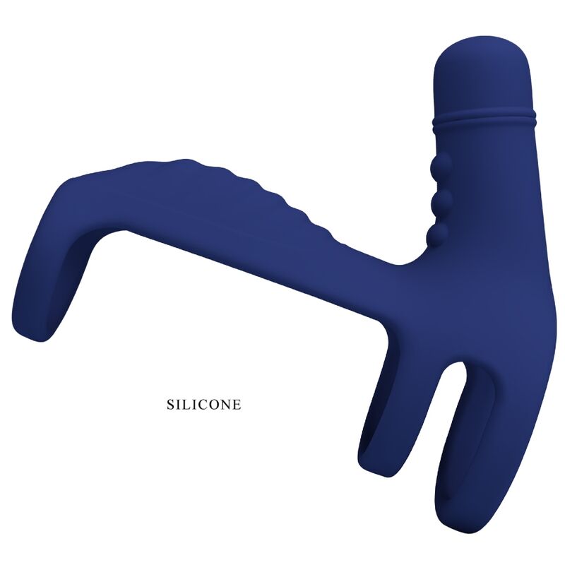 PRETTY LOVE - ELISH VIBRATING RING WITH EXTENSION BLUE - Afbeelding 3