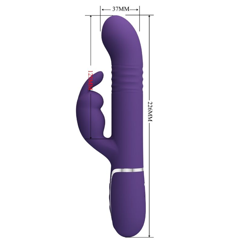 PRETTY LOVE - COALE RABBIT VIBRATOR 4 IN 1 PURPLE - Afbeelding 6