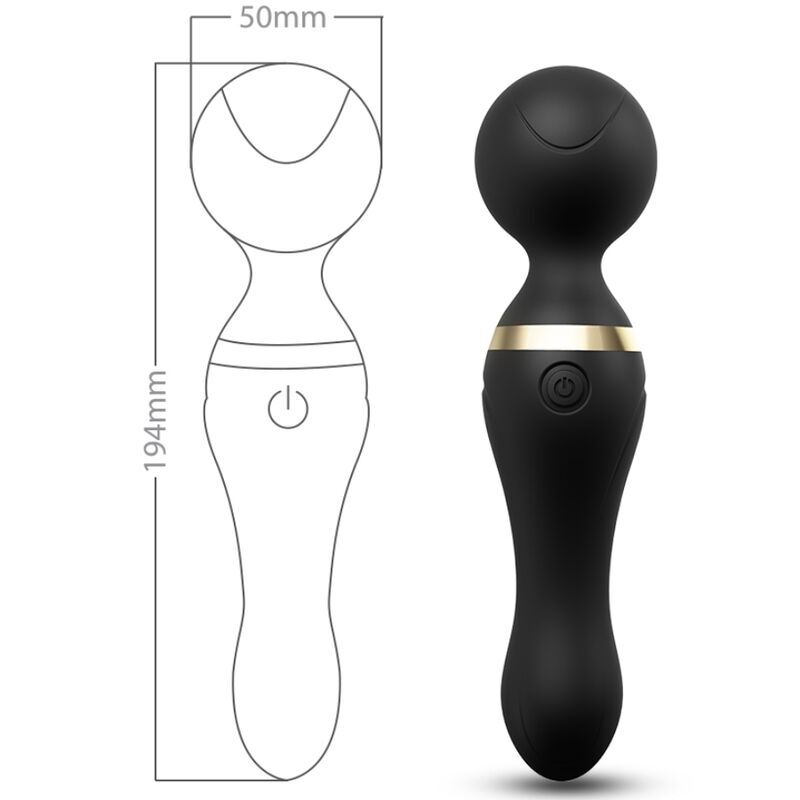 ARMONY - FREEZA MASSAGER & VIBRATOR SUPER FLEXIBLE HEAD BLACK - Afbeelding 4