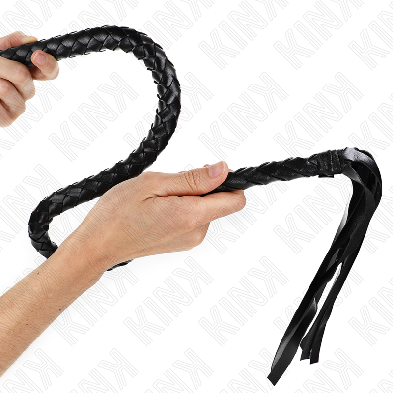 KINK - SNAKE WHIP WITH BLACK HAND RING 65 CM - Afbeelding 3