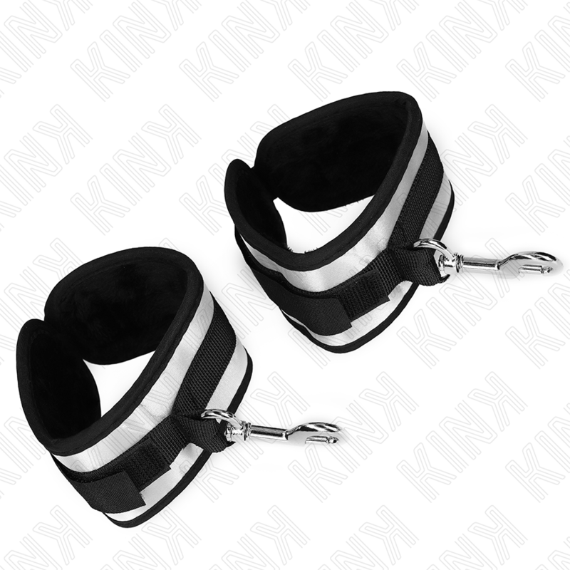 KINK - NEOPRENE WRIST CUFFS GREY 23 X 5 CM - Afbeelding 2