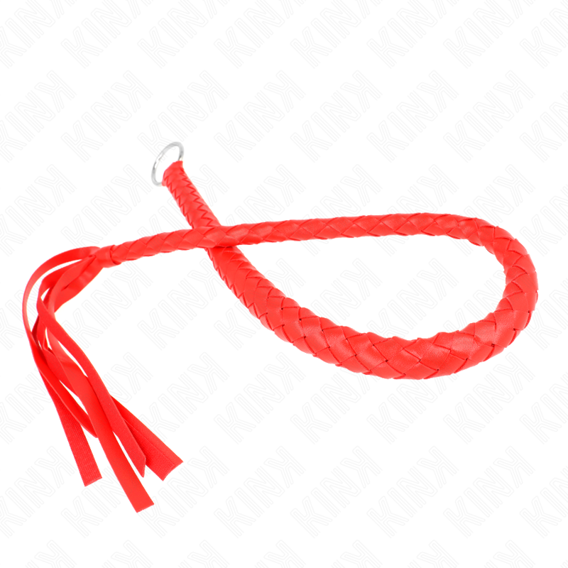 KINK - SNAKE WHIP WITH RED HAND RING 65 CM - Afbeelding 5