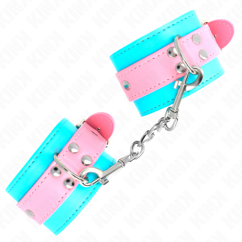 KINK - CUTE WRIST RESTRAINTS BLUE / PINK ADJUSTABLE 16-28 CM X 5 CM - Afbeelding 3