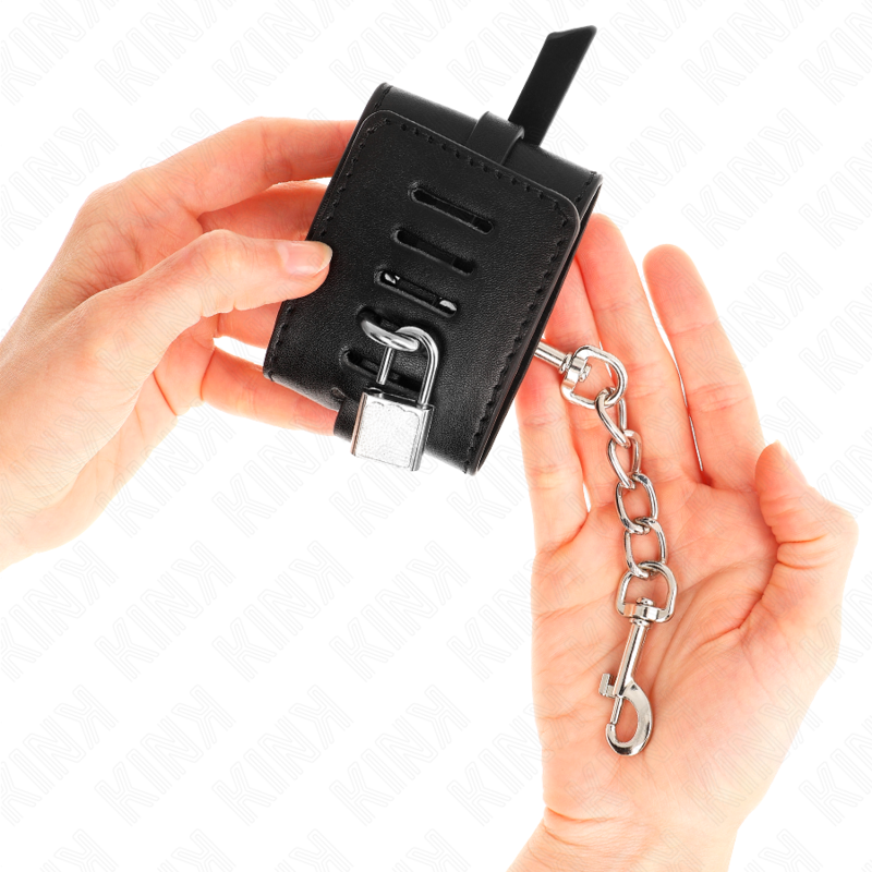 KINK - DELUXE LOCKING WRIST RESTRAINTS BLACK ADJUSTABLE 14.5-21 CM X 6 CM - Afbeelding 4