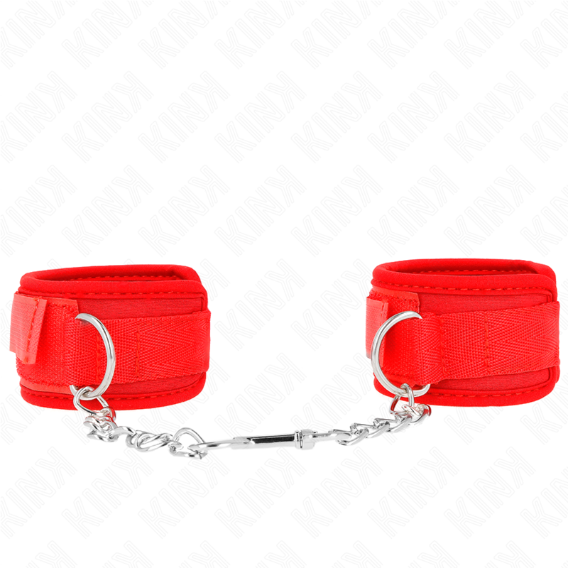 KINK - NEOPRENE WRIST RESTRAINTS RED 42 X 5 CM - Afbeelding 2