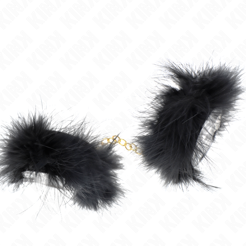 KINK - FEATHER HAND CUFFS WITH GOLD CHAIN MODEL 0 - Afbeelding 2