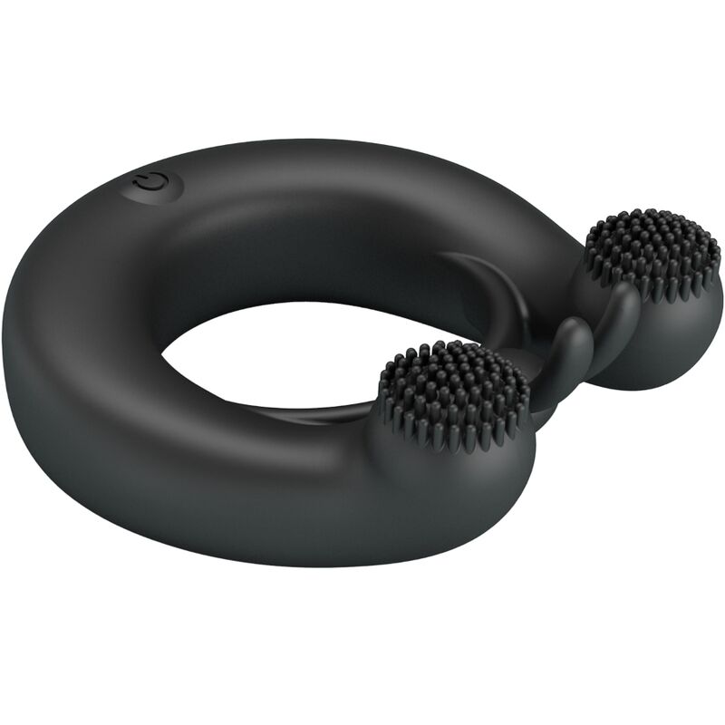 PRETTY LOVE - DAHLIA VIBRATING RING + CLITORIS STIMULATOR 12 VIBRATIONS BLACK - Afbeelding 5