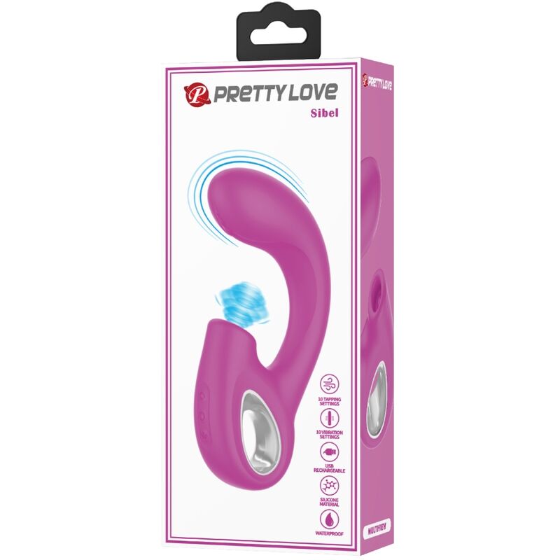 PRETTY LOVE - SIBEL SIBEL G-SPOT VIBRATOR + CLITORIS STIMULATOR 10 VIBRATIONS PURPLE - Afbeelding 3
