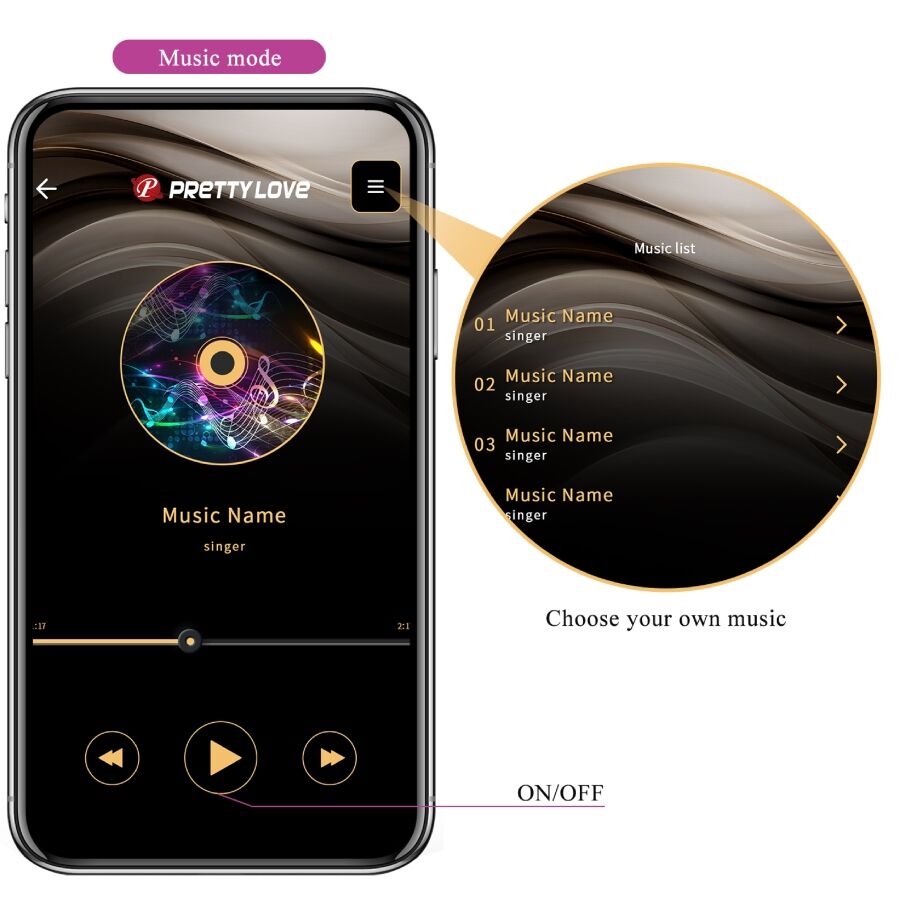 PRETTY LOVE - LEVIATHAN APP CONTROLLED VIBRATOR PURPLE - Afbeelding 7