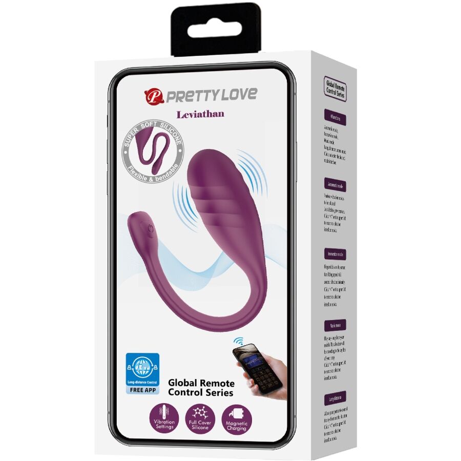 PRETTY LOVE - LEVIATHAN APP CONTROLLED VIBRATOR PURPLE - Afbeelding 19