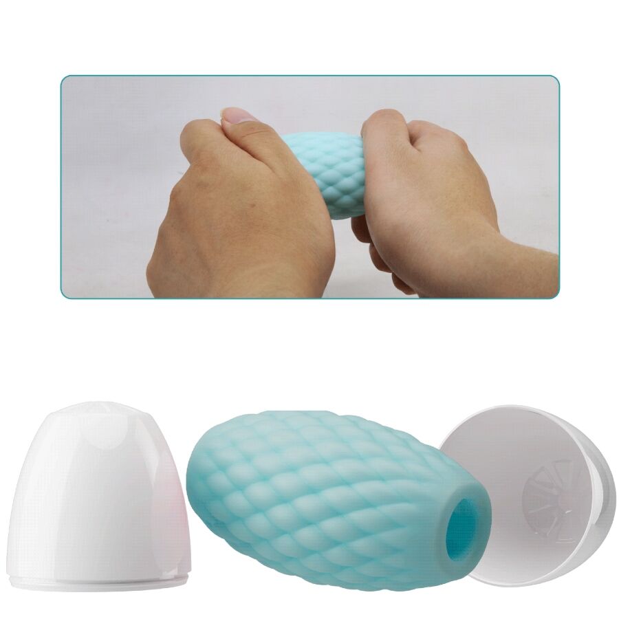 PRETTY LOVE - ATHENA EROS SILICONE MALE MASTURBATOR SKY BLUE - Afbeelding 5