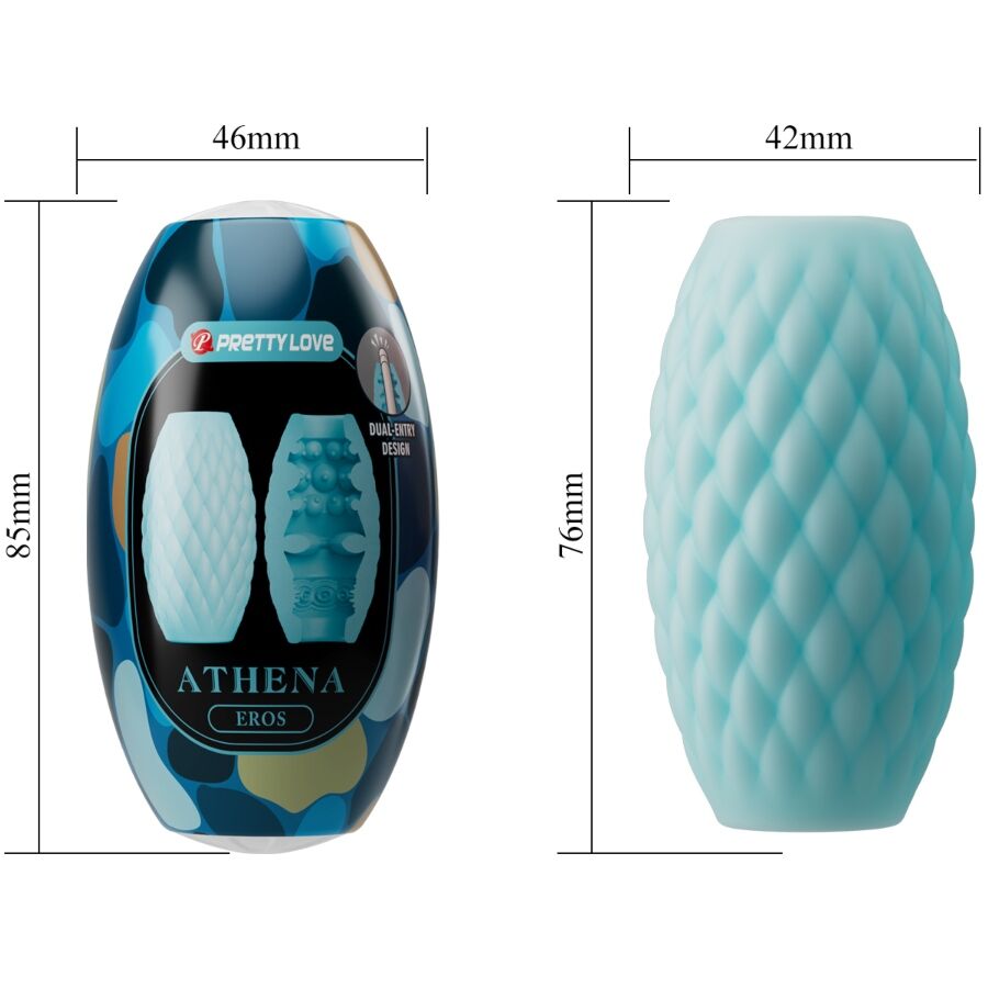 PRETTY LOVE - ATHENA EROS SILICONE MALE MASTURBATOR SKY BLUE - Afbeelding 6