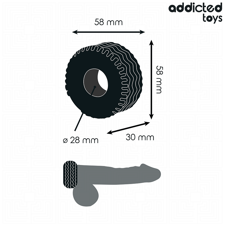 ADDICTED TOYS - EXTRA THICK COCK RING - Afbeelding 5