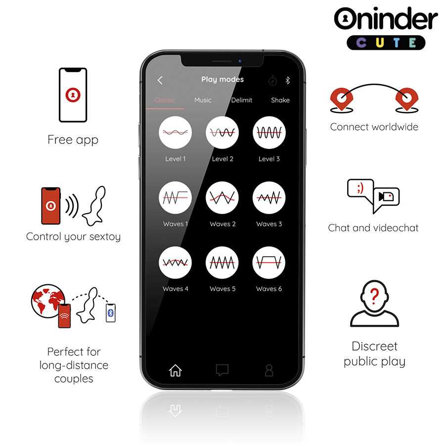 ONINDER CUTE - LOVE BUTT VIBRATING ANAL PLUG DILATOR - FREE WORLDWIDE APP - Afbeelding 3