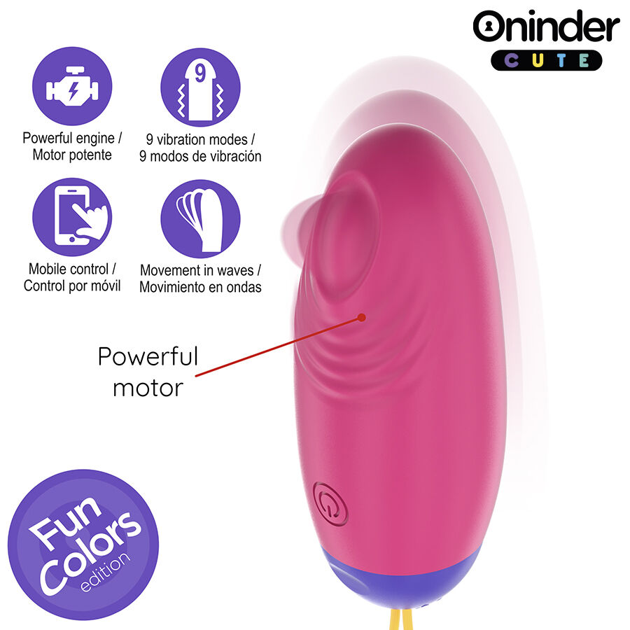 ONINDER CUTE - LOVE PLEASURE VIBRO-WAVE TAPPING SILICONE EGG - FREE GLOBAL APP - Afbeelding 7