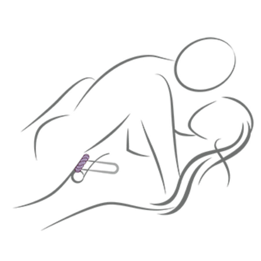 ROCKS-OFF - TWIST BLACK SILICONE MASTURBATOR RING - Afbeelding 3