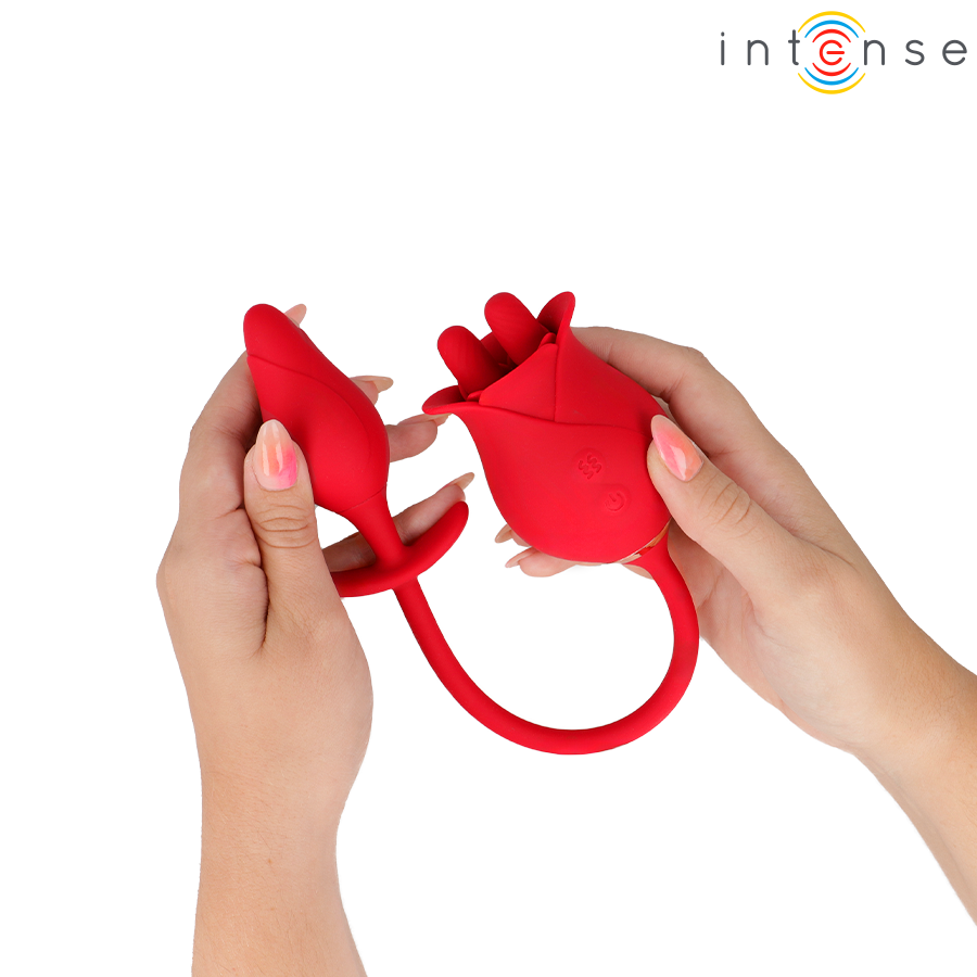 INTENSE - MELANIE DOUBLE CLITORIS STIMULATOR WITH ZIGZAG TONGUE - Afbeelding 9