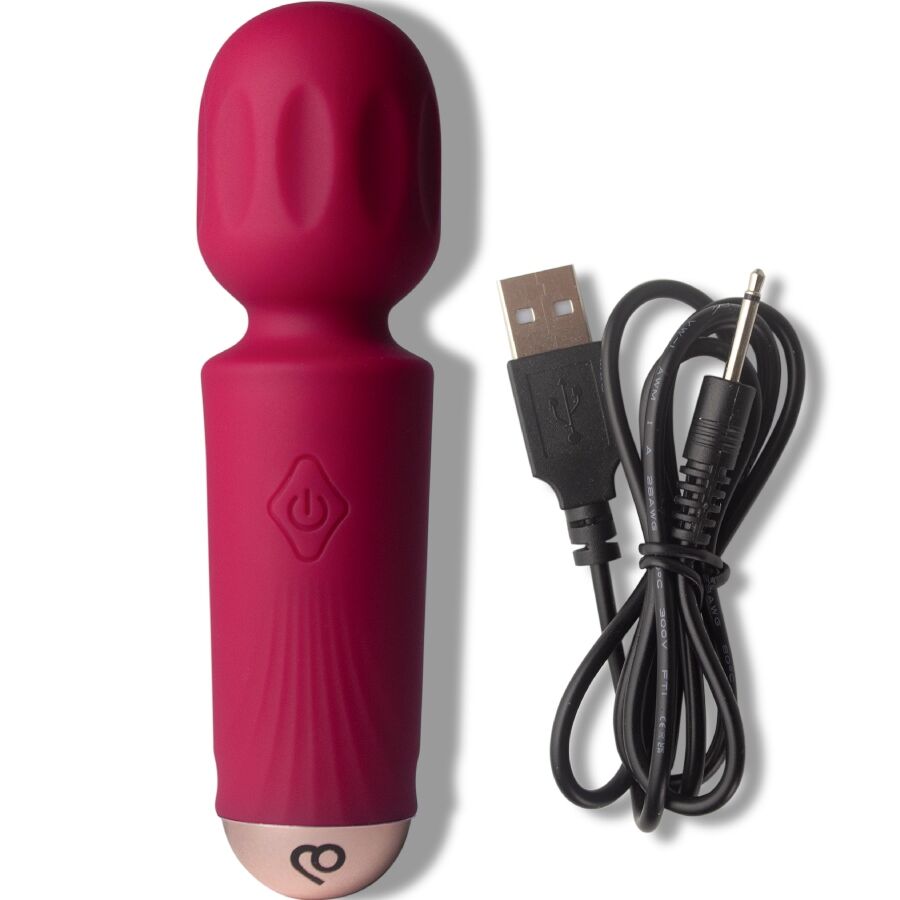 ROCKS-OFF - MINI RECHARGEABLE WAND 16 FUNCTIONS AZALEA RED - Afbeelding 3