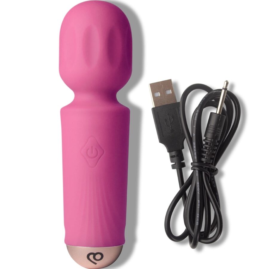 ROCKS-OFF - MINI RECHARGEABLE WAND 16 FUNCTIONS PEONY PINK - Afbeelding 4