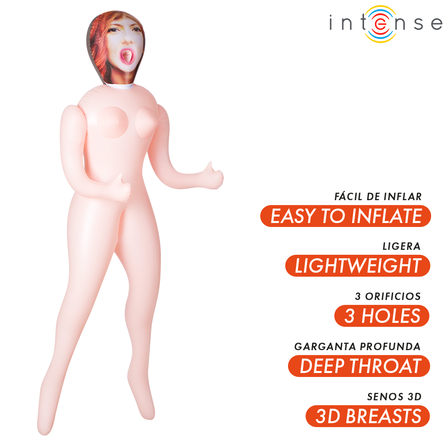 INTENSE DOLLS - SCARLETT INFLATABLE DOLL WITH THREE ORIFICES - Afbeelding 2