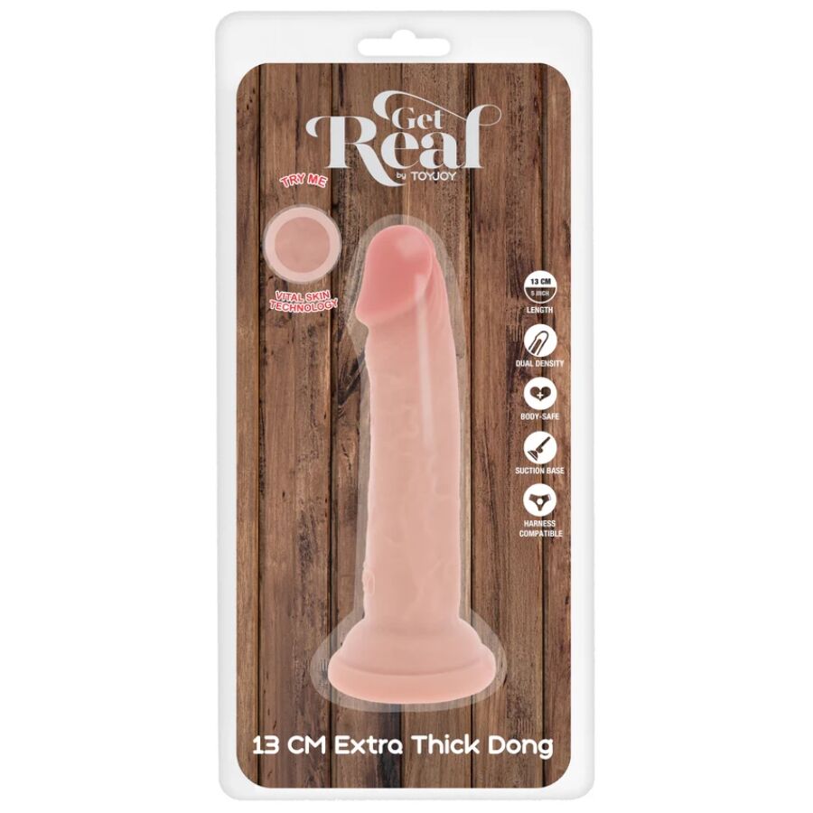 GET REAL - DELUXE THICK DOUBLE-DENSITY TPE DONG 13 CM - Afbeelding 4
