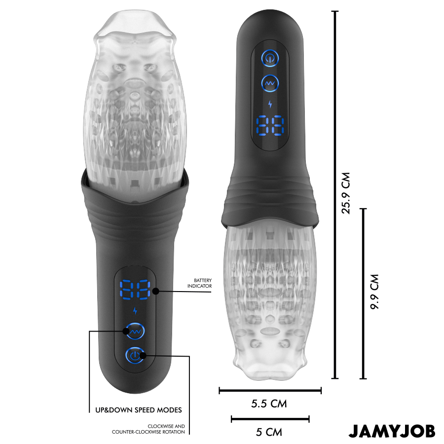 JAMYJOB - BLOW-R MASTURBATOR WITH THRUSTING AND ROTATION - Afbeelding 7