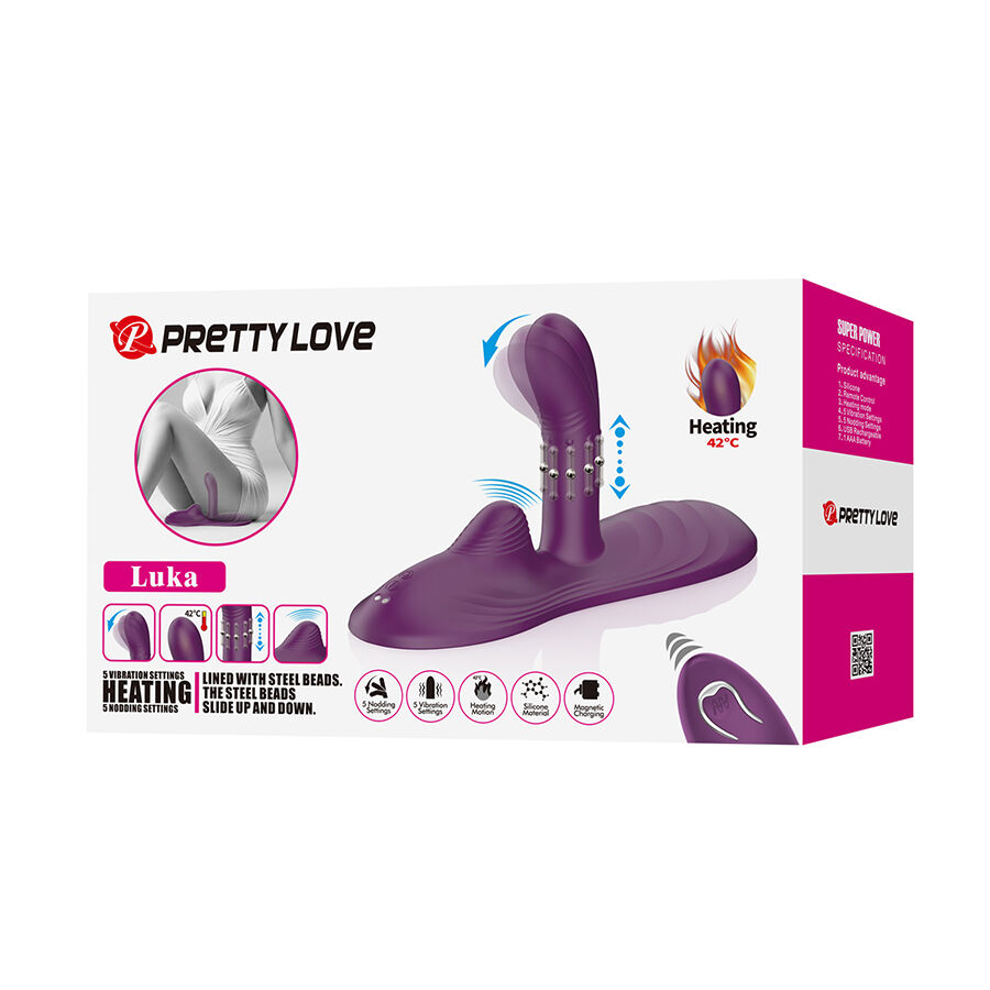 PRETTY LOVE - LUKA SIT-DOWN VIBRATOR WITH HEAT EFFECT AND REMOTE CONTROL - Afbeelding 3